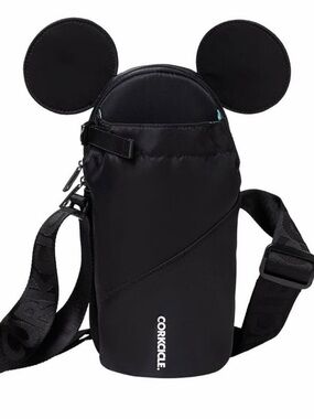 Corkcicle Black Bottle Carrier with Ear Accents
